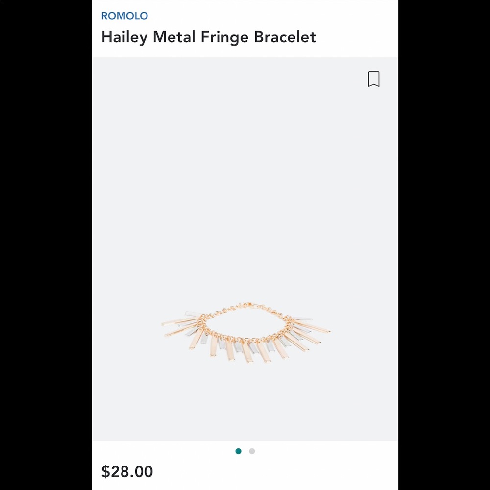 *NWOT* Gold and Silver Metal Fringe Bracelet